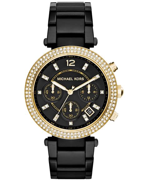 michael kors black womens watch|michael kors watches ladies black.